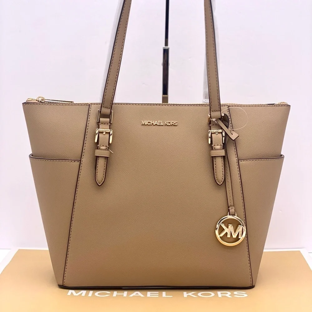 MICHAEL KORS CHARLOTTE TOP ZIP TOTE AND WALLET SET